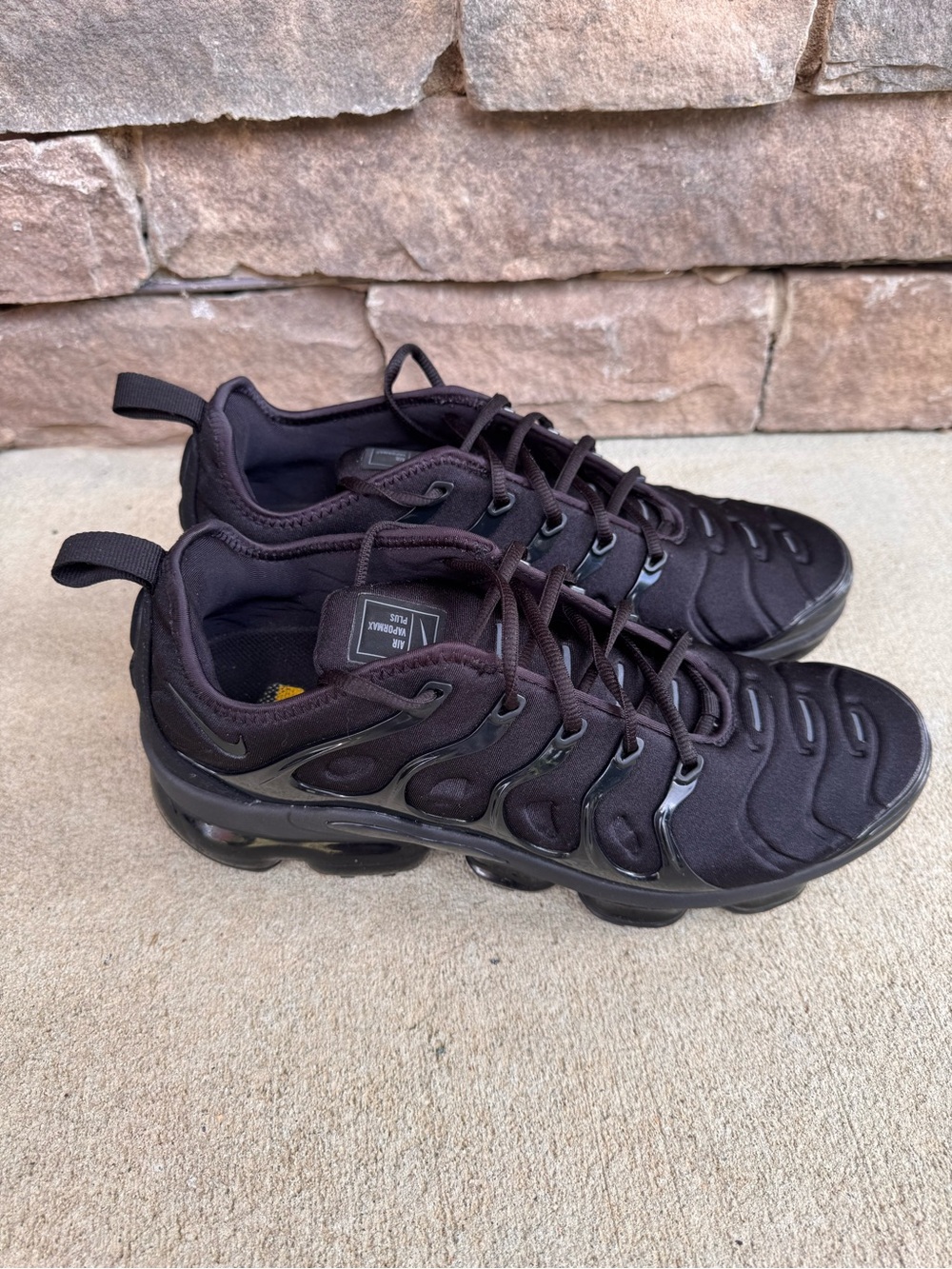 Nike Air VaporMax Plus Triple Black Sneakers Men's 10